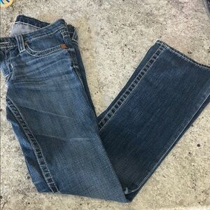Big Star Blue Boot Cut Jeans with Distressed Look